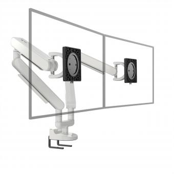 ZG2 Monitorarm DS weiß, Tischmontage, 17-34 Zoll, bis 11kg 