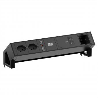 DESK2 2xCH 90° 1xUSB C/C 100W, 1xCM L=0,2m RAL9005 