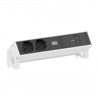 DESK2 2xP40 1xUSB C/C 100W, L=0,2m RAL9010 