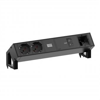 DESK2 2xP40 1xUSB C/C 100W, 1xCM L=0,2m RAL9005 