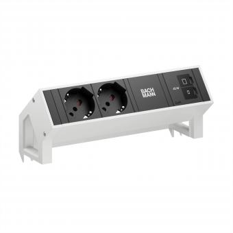 DESK2 2xP40 1xUSB C/C 45W, L=0,2m RAL9010 