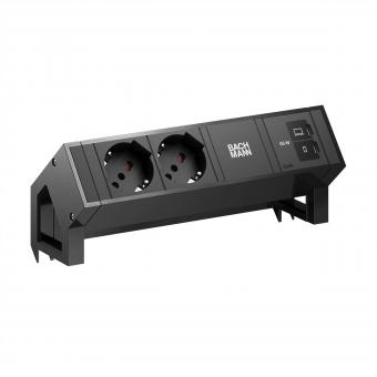 DESK2 2xP40 1xUSB C/C 65W, L=0,2m RAL9005 