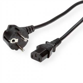 GREEN Câble d'alimentation IEC droit, noir, 0,8m 