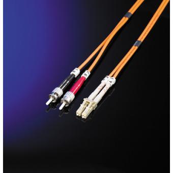 Câble à fibre optique, en double. 50/125µm, LC/ST 