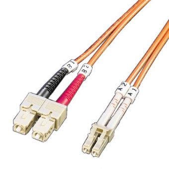 Câble à fibre optique, en double. mode unique, E9/125µm, LC/SC 