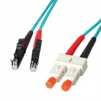 LWL-Kabel, duplex, 50/125µm, OM3, R&M E2000 / Suhner SC 