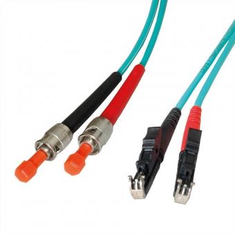 LWL-Kabel, duplex, 50/125µm, OM3, R&M E2000 / Suhner ST 