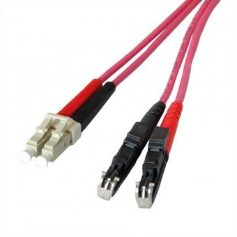 LWL-Kabel, duplex, 50/125µm, OM4, R&M E2000 / Suhner LC 