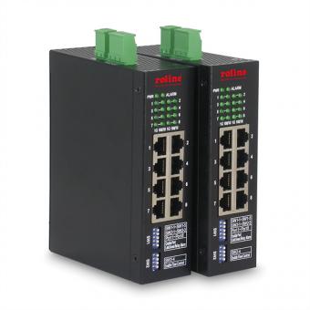 Switch industriel Gigabit Ethernet, 8 ports, administré Web 