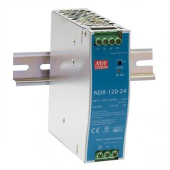 DR-120-24 Alimentation industrielle DIN 120W 24V DC 