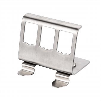 Adaptateur pour rail DIN non équipé, pour 3 Keystones 