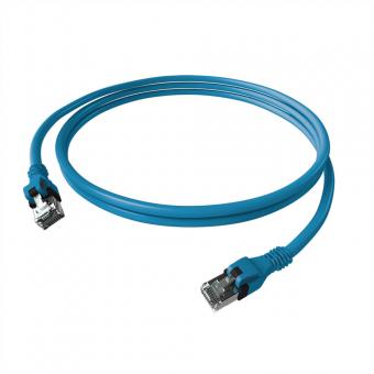 Cordon EasyLan DualBoot PushPull IP20, Cat.6A (Classe EA), S/FTP, bleu, 1,5m 