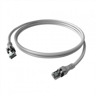 Cordon EasyLan DualBoot PushPull IP20, Cat.6A (Classe EA), S/FTP, gris, 0,5m 
