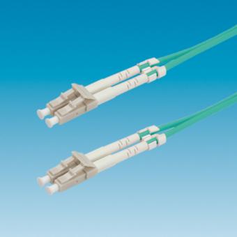 Câble à fibres optiques, 50/125µm, OM3, LC/LC, turquoise 