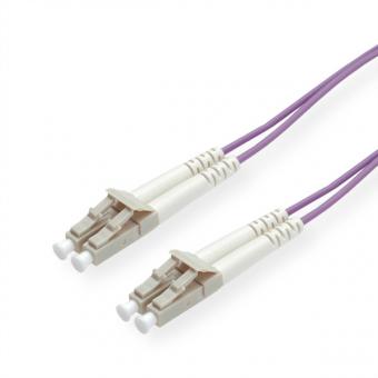 LWL-Kabel, 50/125µm, OM4, LC/LC, violett, 15m 