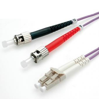 LWL-Kabel, 50/125µm, OM4, LC/ST, violett 