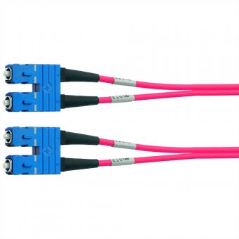 Cordon FO 2x G50/125 OM4, 1x SC Duplex - 1x SC Duplex, violet, 2m 