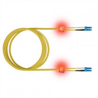 saCon Câble FO duplex 9/125µm OS2, LC/LC, jaune, 7,5m 