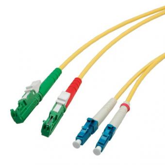 Câble à fibres optiques, double 9/125µm, E2000APC/LC 