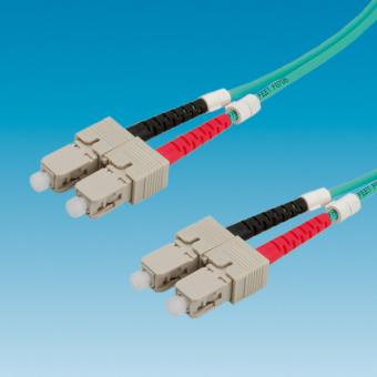 Câble à fibre optique, en double. 50/125µm, OM3, SC/SC 