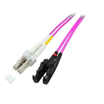 LWL-Kabel dupl. 50/125µm OM4, E2000/LC, violett, 5m 