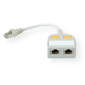 Adaptateur modulaire en T, sorties 2x 10BaseT 