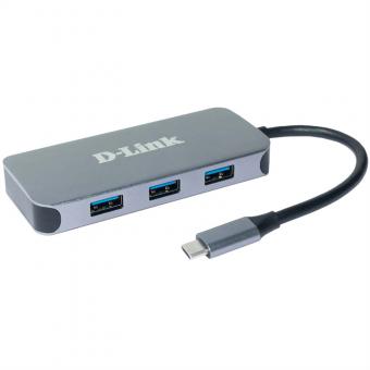 DUB-2335 Hub USB-C 6 en 1 avec HDMI/Gigabit Ethernet/Power Delivery 