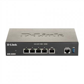 Routeur de sécurité VPN DSR-250V2/E, 3 ports LAN, 1 port WAN, 1 port LAN/WAN 