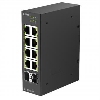 DIS-100G-10P Commutateur PoE+ industriel Gigabit à 10 ports, 2 ports SFP+ 2,5G 