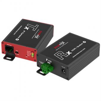Mediakonverter, Ethernet &amp; PoE+ über Zweidrahtleitung 
