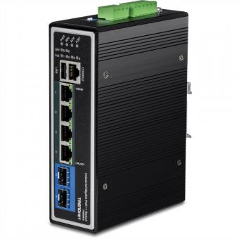 TI-BG62i 6 Port DIN-Rail Switch, Industrial Gigabit L2+ Managed PoE++ 