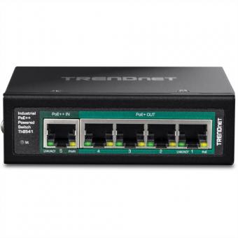 TI-B541 5-Port DIN-Rail Switch, PoE++ Powered mit PoE Pass-Through 