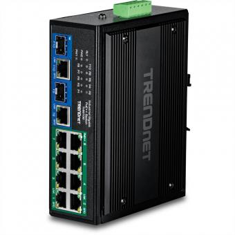 TI-BG108 Industrial DIN-Rail Switch 10-Port Gigabit 400W PoE++ 