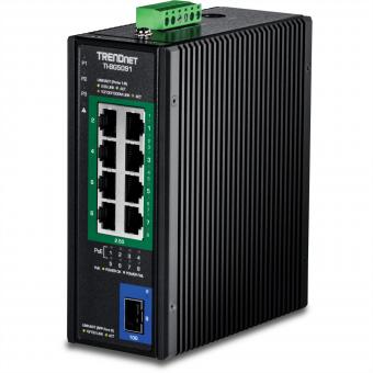 TI-BG5091B DIN-Rail Switch 2,5G 9-Port Industrial PoE++ mit 10G Ports 
