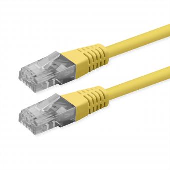 Câble de raccordement Cat.6 (Classe E), UTP, PoE, jaune, 1,5m 