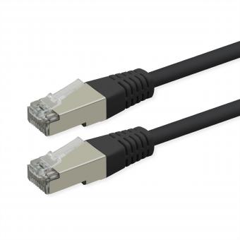 Câble de raccordement Cat.6 (Classe E), PoE, S/FTP (PiMF), noir, 7m 