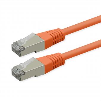 Câble de raccordement Cat.6 (Classe E), PoE, S/FTP (PiMF), orange, 20m 