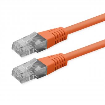 Câble de raccordement Cat.6 (Classe E), UTP, PoE, orange, 0,5m 