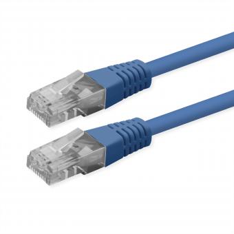 Câble de raccordement Cat.6 (Classe E), UTP, PoE, bleu, 3m 