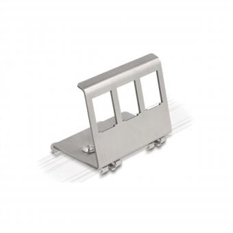 Adaptateur pour rail DIN non équipé, pour 3 Keystones 