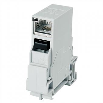 STX Tragschienen-Verbinder, RJ45 Kupplung Cat.6 Class EA (ISO) 