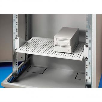 Etagère 19 pouces, réglable en profondeur, 2 UH, 430 x 250mm, RAL7035 