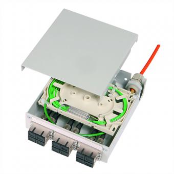 Cassette d'épissure 6xLC-D pour distributeur TS, Pigtails 12xE9/125, LC 