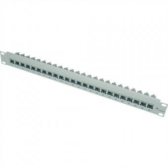 Porte-modules 19-pouces 1 U, comprenant 24 raccords K Cat.5e 
