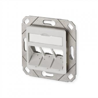 Module prise de raccordement Upk, 3 ports non équipés, blanc pur 