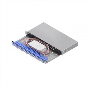 EasyLan Tiroir FO pour fusion basique catégorie C, 19-pouces 1U, 24 ports, 24x SC-duplex, OS2 