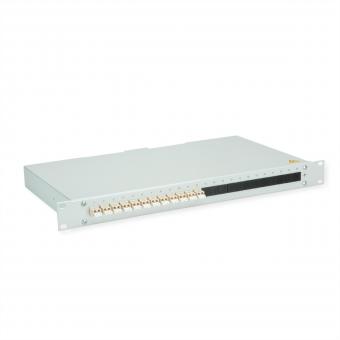 BASIS eco LWL-Panel mit Kupplungen, 12x LC Duplex, beige, OM2 