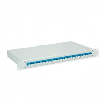 BASIS eco LWL-Panel mit Kupplungen, 24x LC Duplex, blau, OS2 