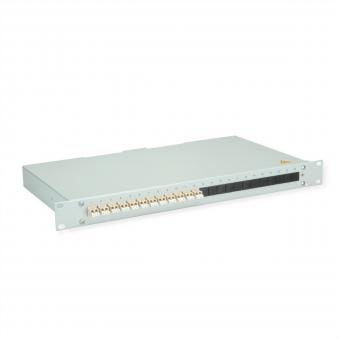 BASIS eco LWL-Panel mit Kupplungen & Pigtails, 12x LC Duplex, beige, OM2, Grade C 