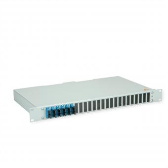 BASIS eco LWL-Panel mit Kupplungen, 6x SC Duplex, blau, OS2 